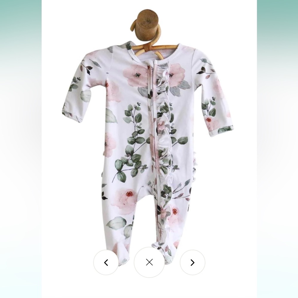 Caden Lane floral onesie sleeper